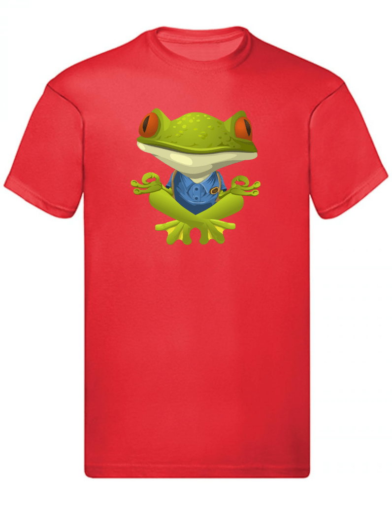 Balldiri T-Shirt Herren Yoga Meditation Entspannung S bis 5XL - rot - Balldiri