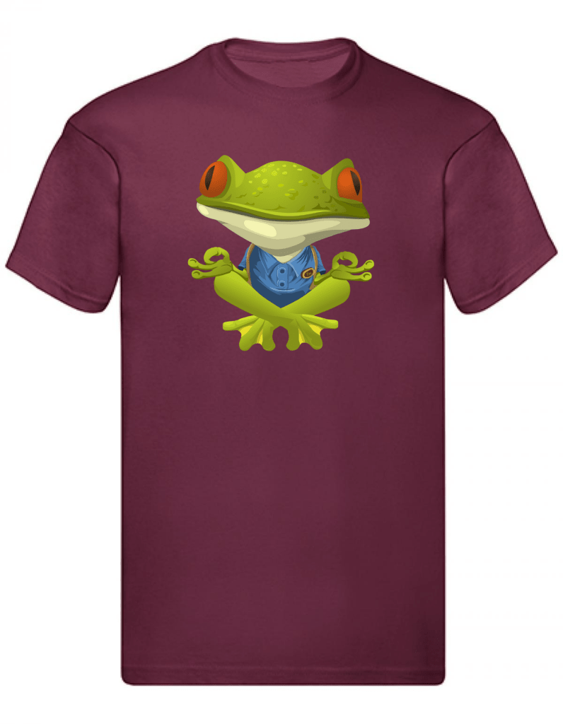 Balldiri T-Shirt Herren Yoga Meditation Entspannung S bis 5XL - bordeaux - Balldiri