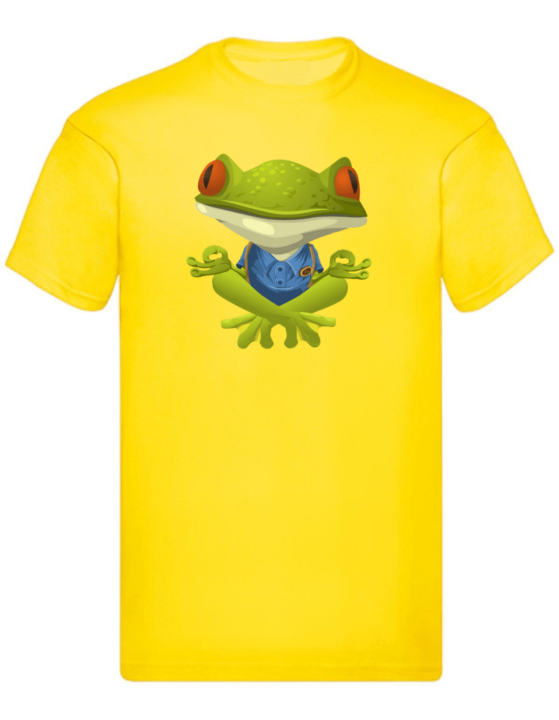 Balldiri T-Shirt Herren Yoga Meditation Entspannung S bis 5XL - kräftiges gelb - Balldiri