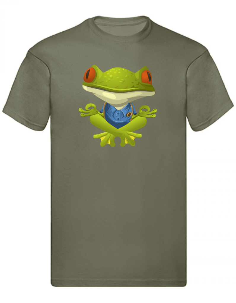 Balldiri T-Shirt Herren Yoga Meditation Entspannung S bis 5XL - olivgrün - Balldiri