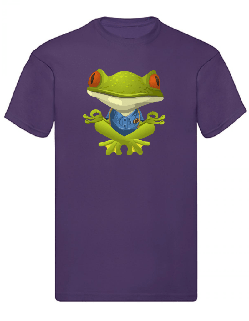 Balldiri T-Shirt Herren Yoga Meditation Entspannung S bis 5XL - purple - Balldiri