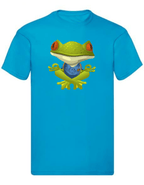 Balldiri T-Shirt Herren Yoga Meditation Entspannung S bis 5XL - azurblau - Balldiri