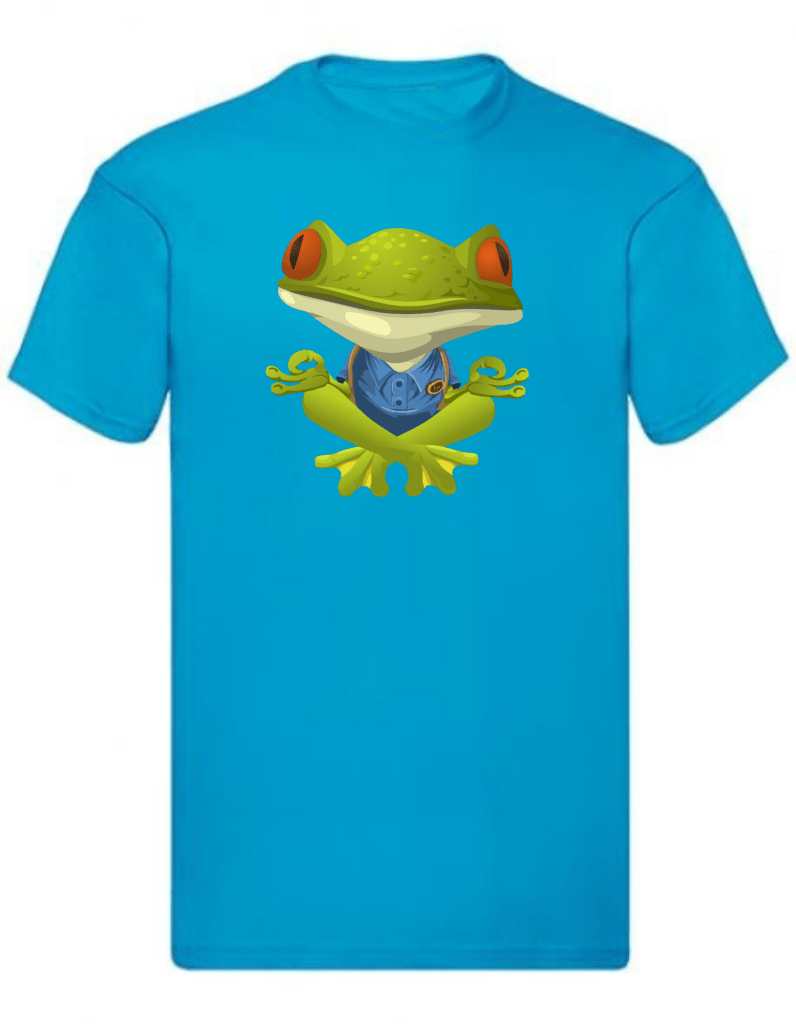 Balldiri T-Shirt Herren Yoga Meditation Entspannung S bis 5XL - azurblau - Balldiri