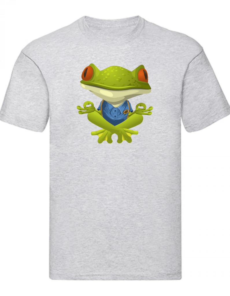 Balldiri T-Shirt Herren Yoga Meditation Entspannung S bis 5XL - hellgrau - Balldiri