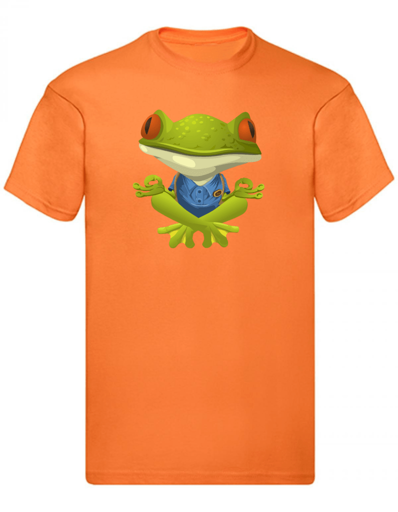 Balldiri T-Shirt Herren Yoga Meditation Entspannung S bis 5XL - orange - Balldiri