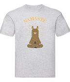 Balldiri T-Shirt Herren Yoga Meditation Namaste S bis 5XL - hellgrau - Balldiri