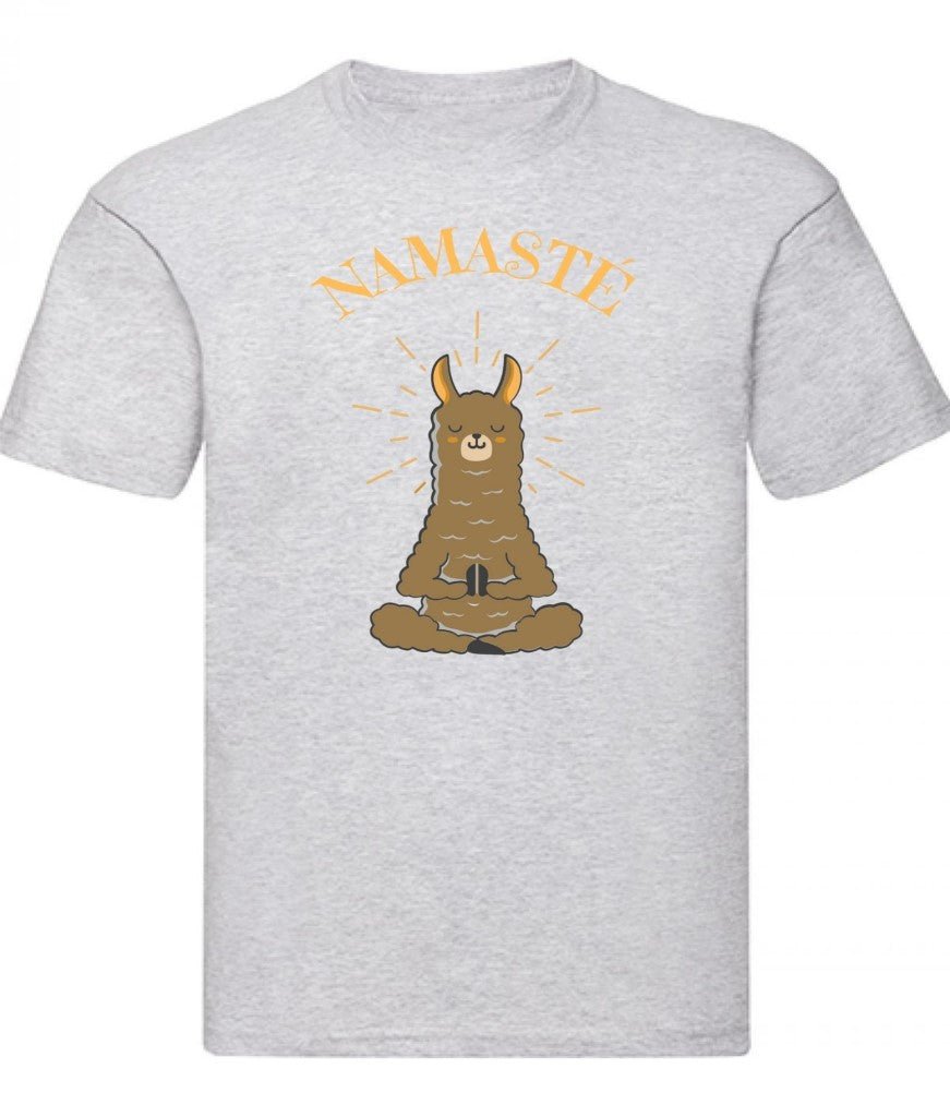 Balldiri T-Shirt Herren Yoga Meditation Namaste S bis 5XL - hellgrau - Balldiri