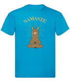 Balldiri T-Shirt Herren Yoga Meditation Namaste S bis 5XL - azurblau - Balldiri