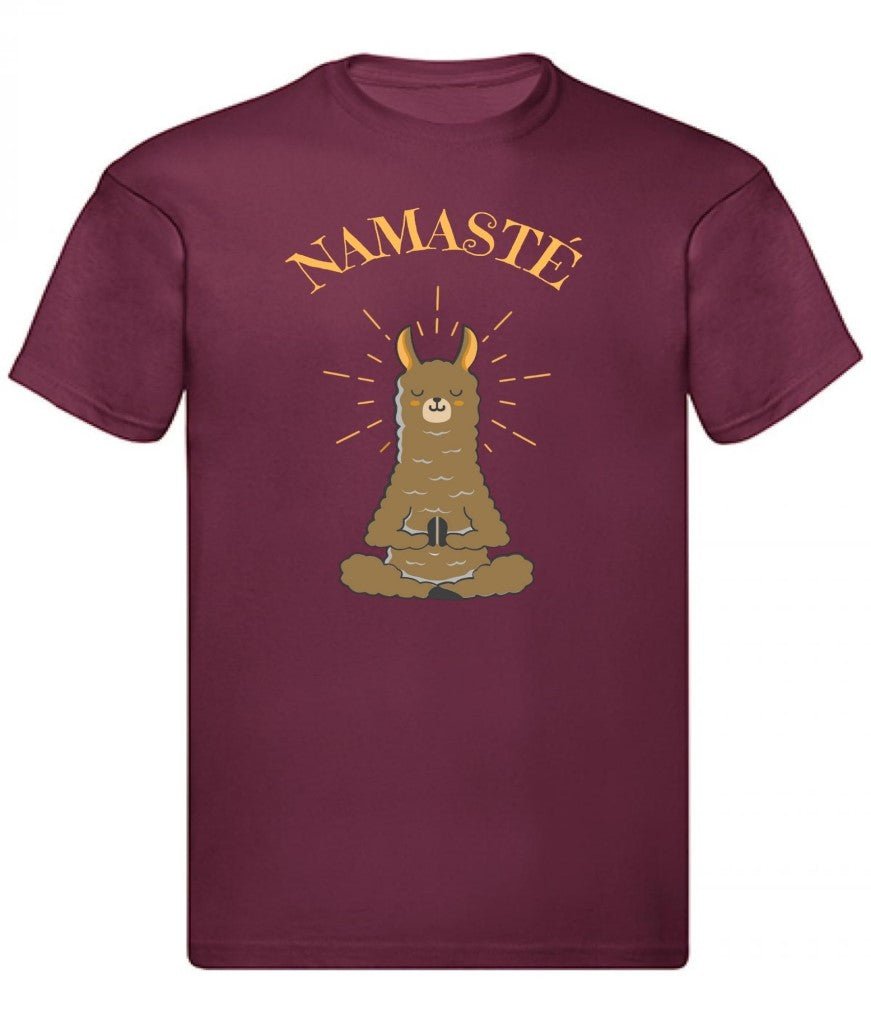 Balldiri T-Shirt Herren Yoga Meditation Namaste S bis 5XL - bordeaux - Balldiri