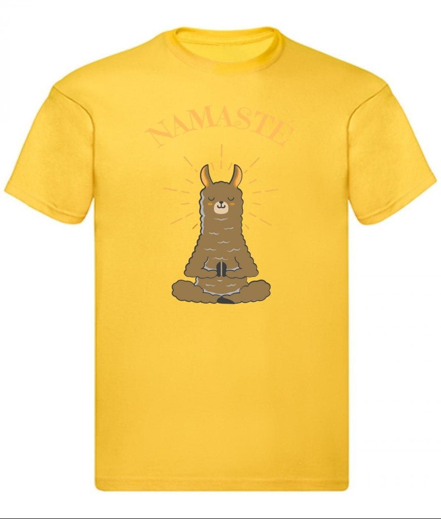 Balldiri T-Shirt Herren Yoga Meditation Namaste S bis 5XL - gelb - Balldiri