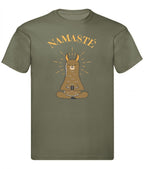 Balldiri T-Shirt Herren Yoga Meditation Namaste S bis 5XL - olivgrün - Balldiri