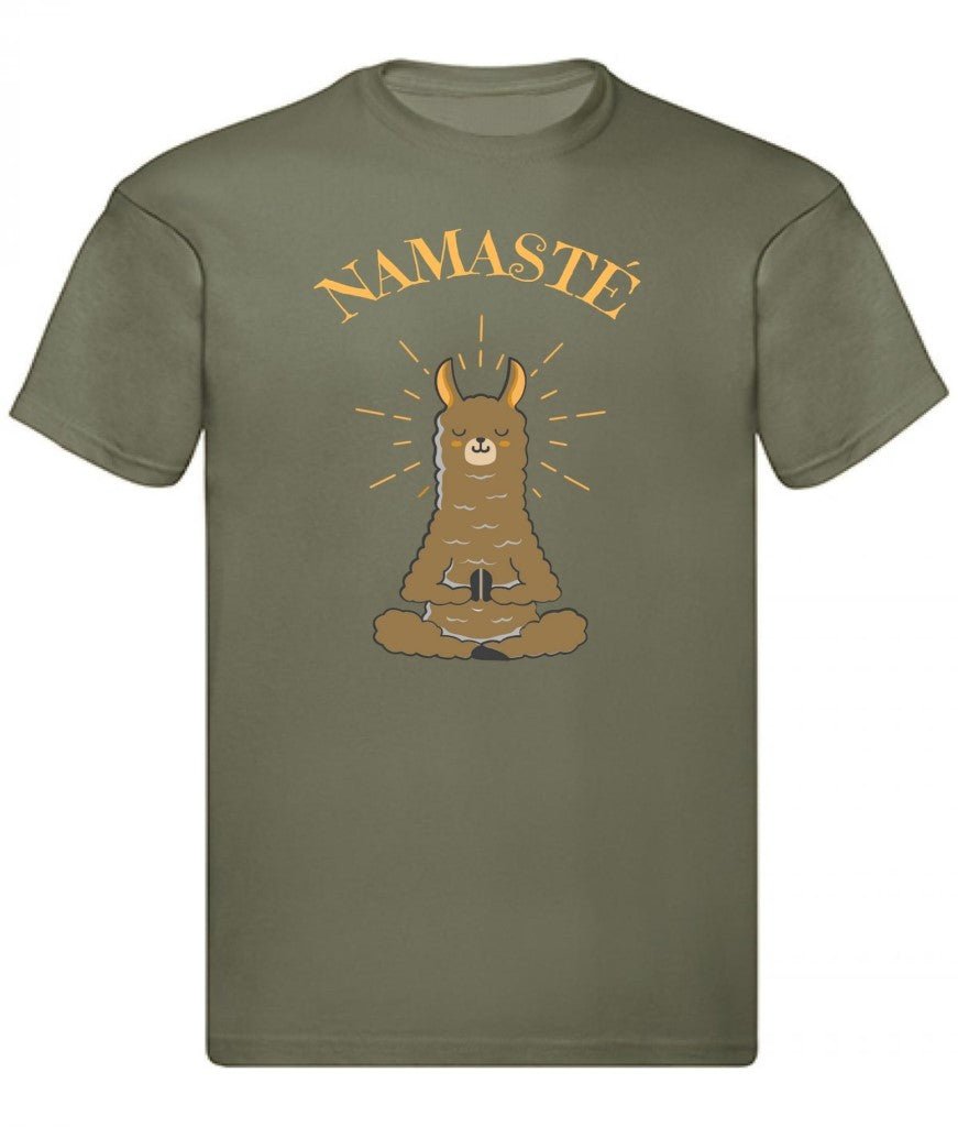 Balldiri T-Shirt Herren Yoga Meditation Namaste S bis 5XL - olivgrün - Balldiri
