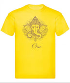 Balldiri T-Shirt Herren Yoga Meditation Om S bis 5XL - kräftiges gelb - Balldiri