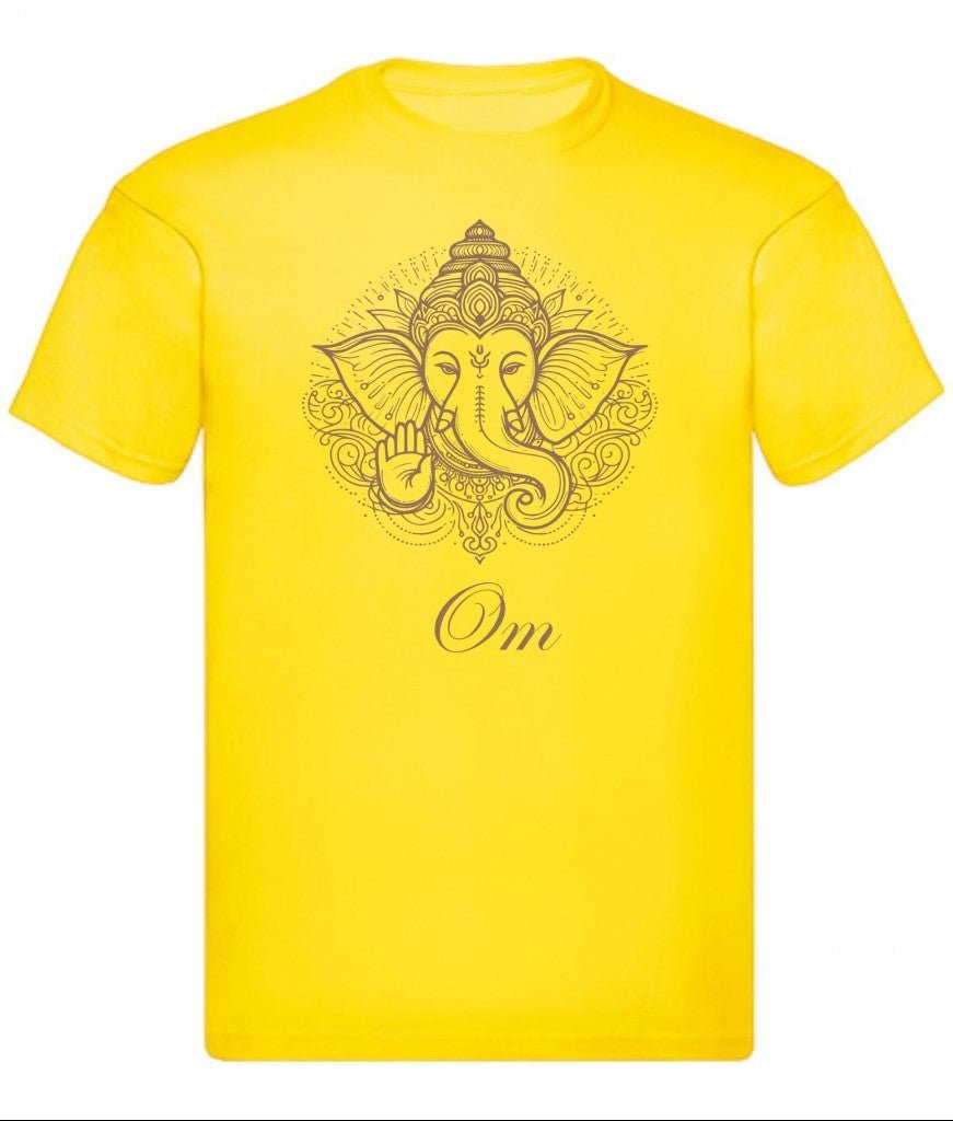 Balldiri T-Shirt Herren Yoga Meditation Om S bis 5XL - kräftiges gelb - Balldiri