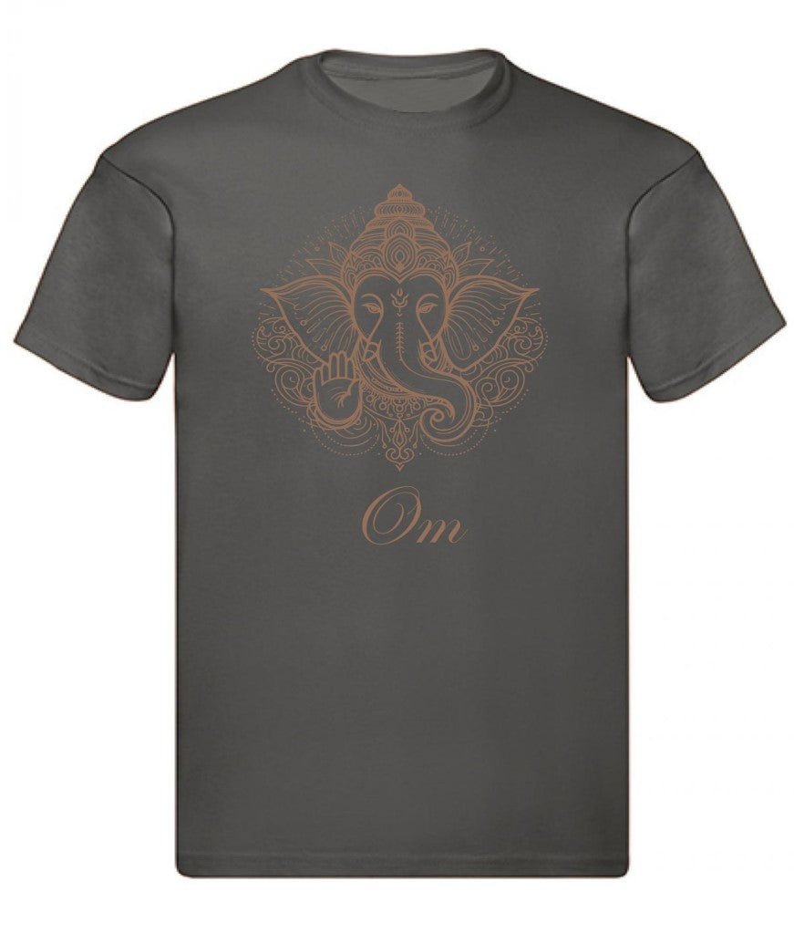 Balldiri T-Shirt Herren Yoga Meditation Om S bis 5XL - anthrazit - Balldiri