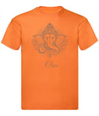 Balldiri T-Shirt Herren Yoga Meditation Om S bis 5XL - orange - Balldiri