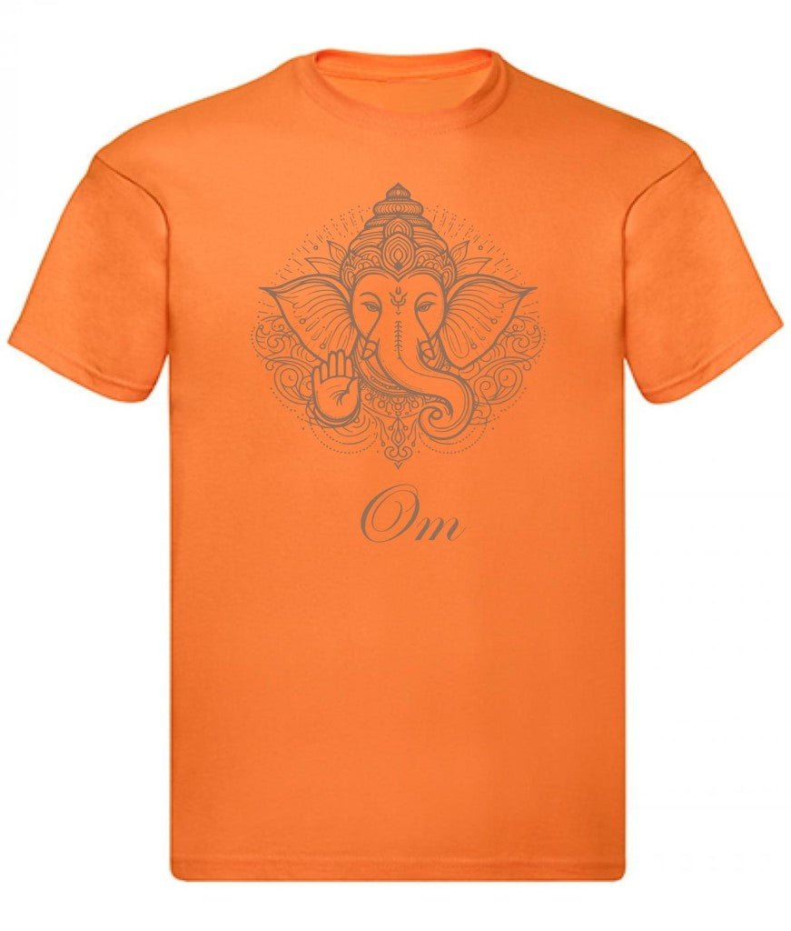 Balldiri T-Shirt Herren Yoga Meditation Om S bis 5XL - orange - Balldiri