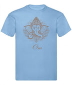 Balldiri T-Shirt Herren Yoga Meditation Om S bis 5XL - hellblau - Balldiri