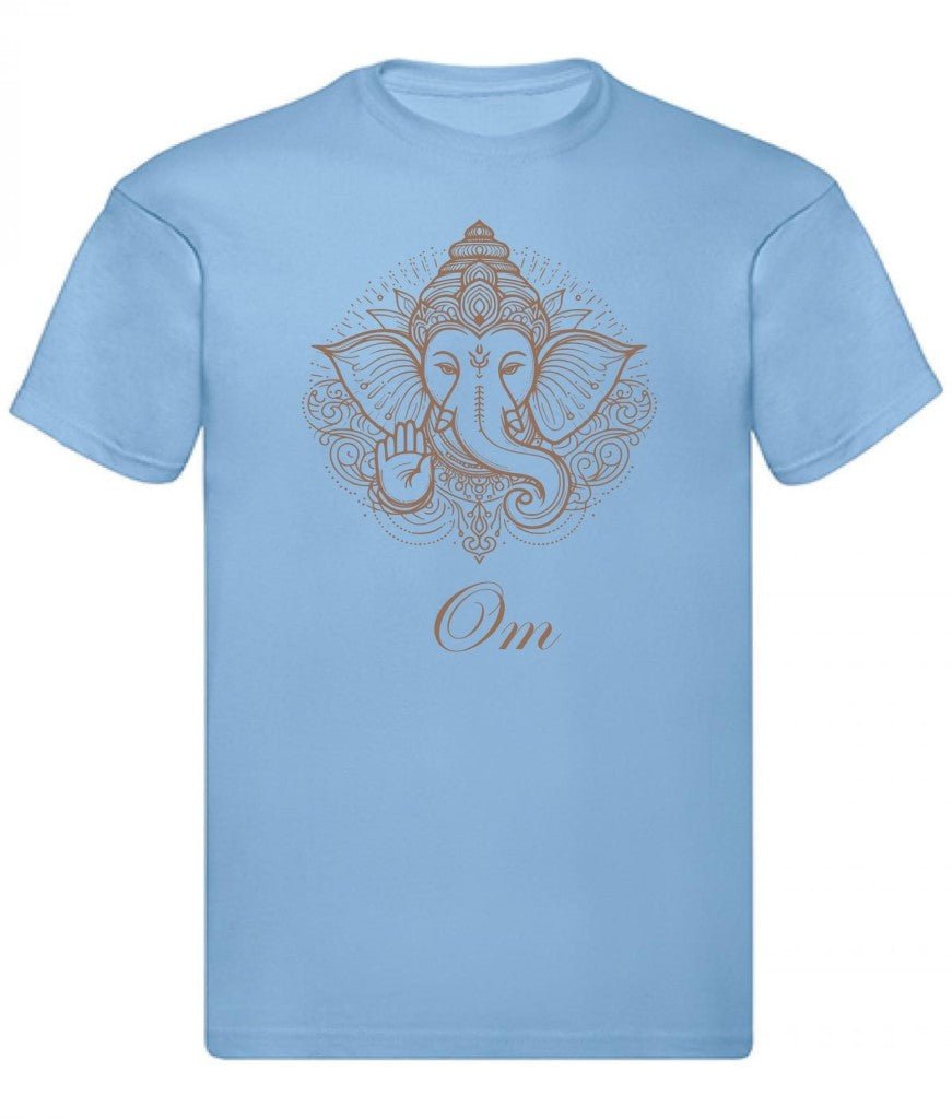Balldiri T-Shirt Herren Yoga Meditation Om S bis 5XL - hellblau - Balldiri