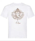 Balldiri T-Shirt Herren Yoga Meditation Om S bis 5XL - weiß - Balldiri