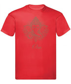 Balldiri T-Shirt Herren Yoga Meditation Om S bis 5XL - rot - Balldiri