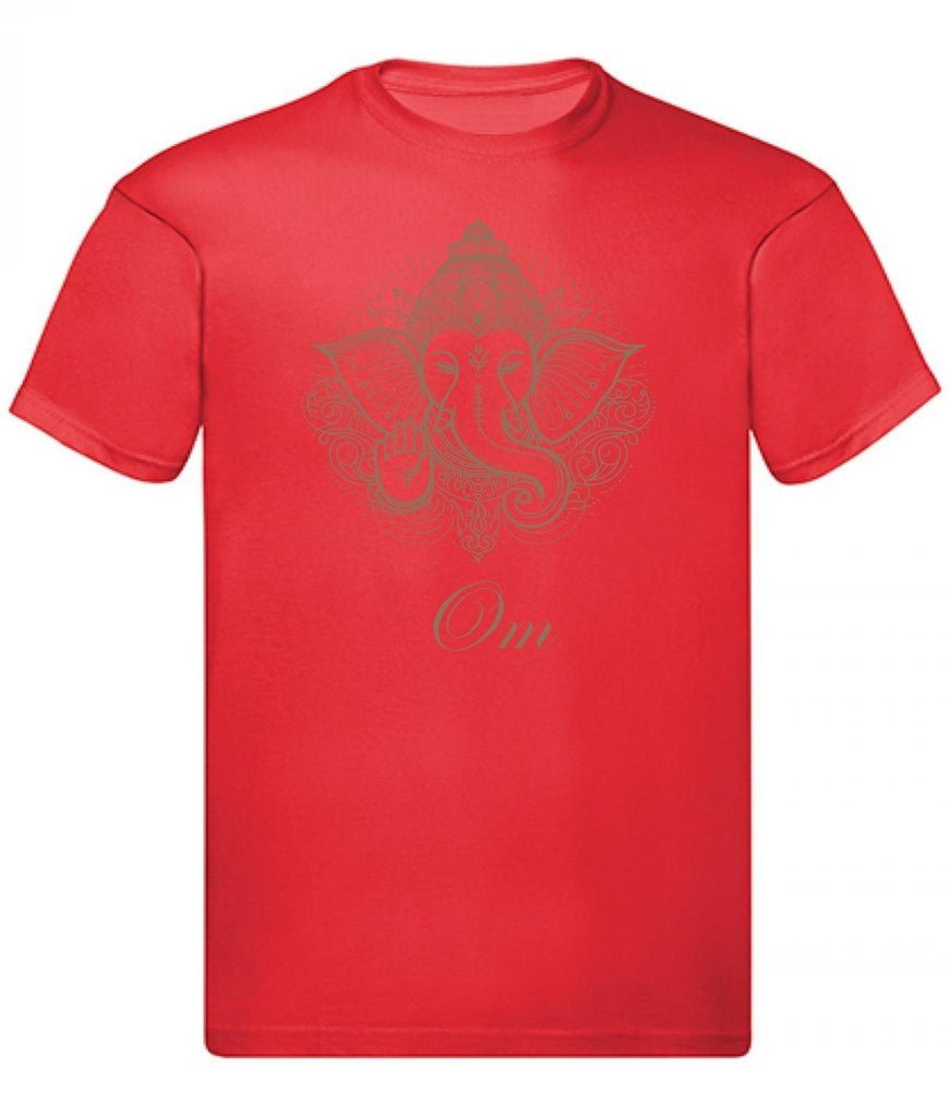 Balldiri T-Shirt Herren Yoga Meditation Om S bis 5XL - rot - Balldiri