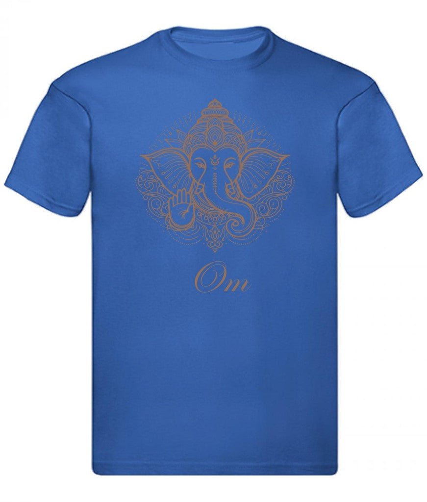Balldiri T-Shirt Herren Yoga Meditation Om S bis 5XL - blau - Balldiri
