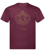 Balldiri T-Shirt Herren Yoga Meditation Om S bis 5XL - bordeaux - Balldiri