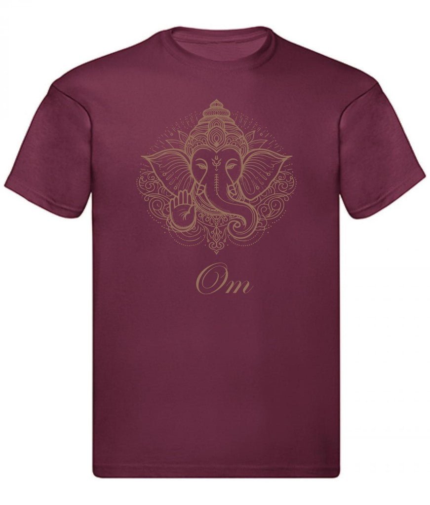 Balldiri T-Shirt Herren Yoga Meditation Om S bis 5XL - bordeaux - Balldiri