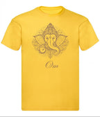 Balldiri T-Shirt Herren Yoga Meditation Om S bis 5XL - gelb - Balldiri