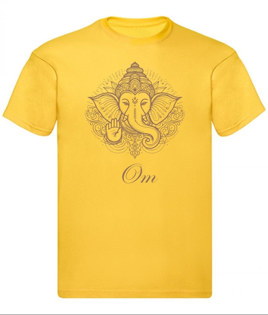 Balldiri T-Shirt Herren Yoga Meditation Om S bis 5XL - gelb - Balldiri