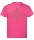 Balldiri T-Shirt Herren Yoga Meditation Om S bis 5XL - rosa - Balldiri