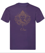Balldiri T-Shirt Herren Yoga Meditation Om S bis 5XL - purple - Balldiri