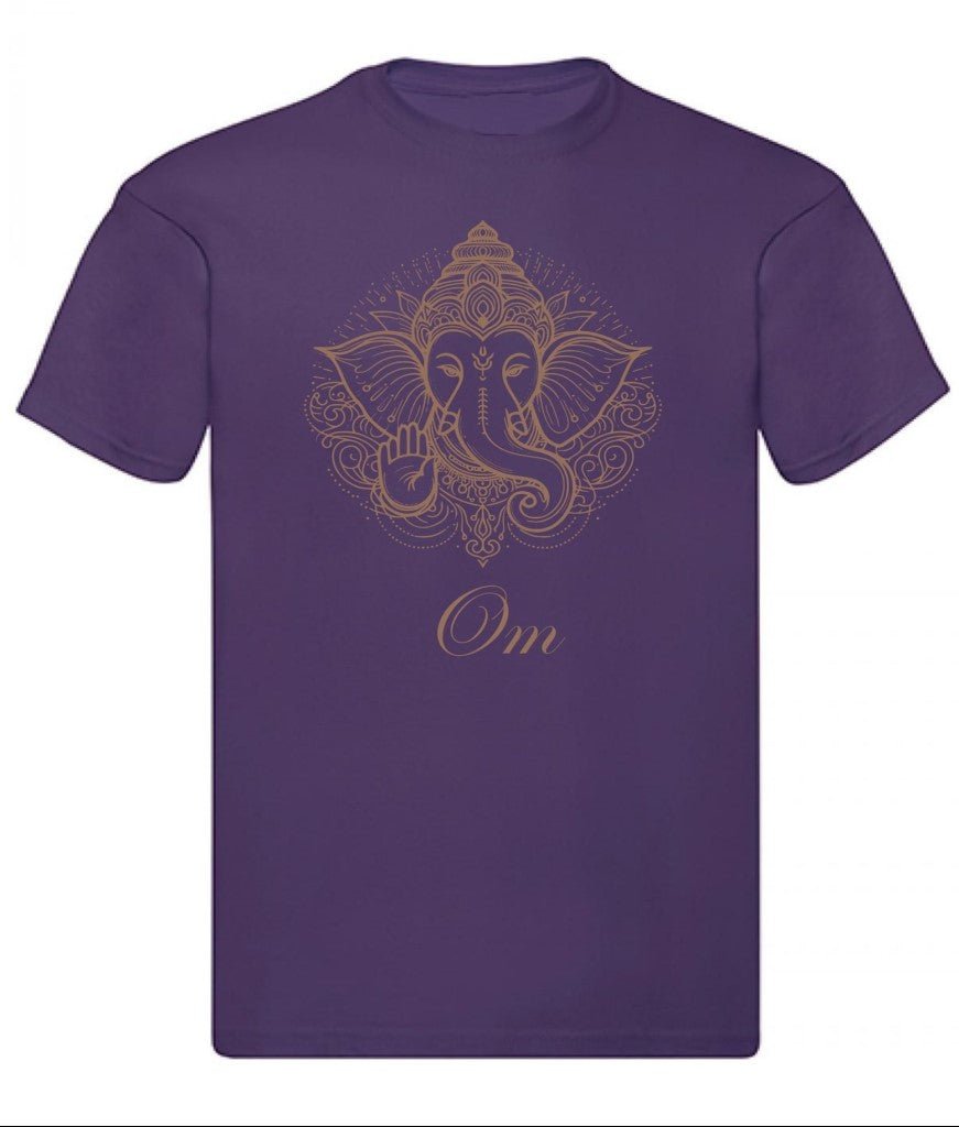 Balldiri T-Shirt Herren Yoga Meditation Om S bis 5XL - purple - Balldiri