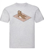 Balldiri T-Shirt Herren Yoga Meditation S bis 5XL - hellgrau - Balldiri