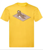 Balldiri T-Shirt Herren Yoga Meditation S bis 5XL - gelb - Balldiri