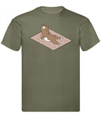 Balldiri T-Shirt Herren Yoga Meditation S bis 5XL - olivgrün - Balldiri