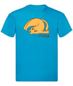 Balldiri T-Shirt Herren Yoga Relax Wellness S bis 5XL - azurblau - Balldiri