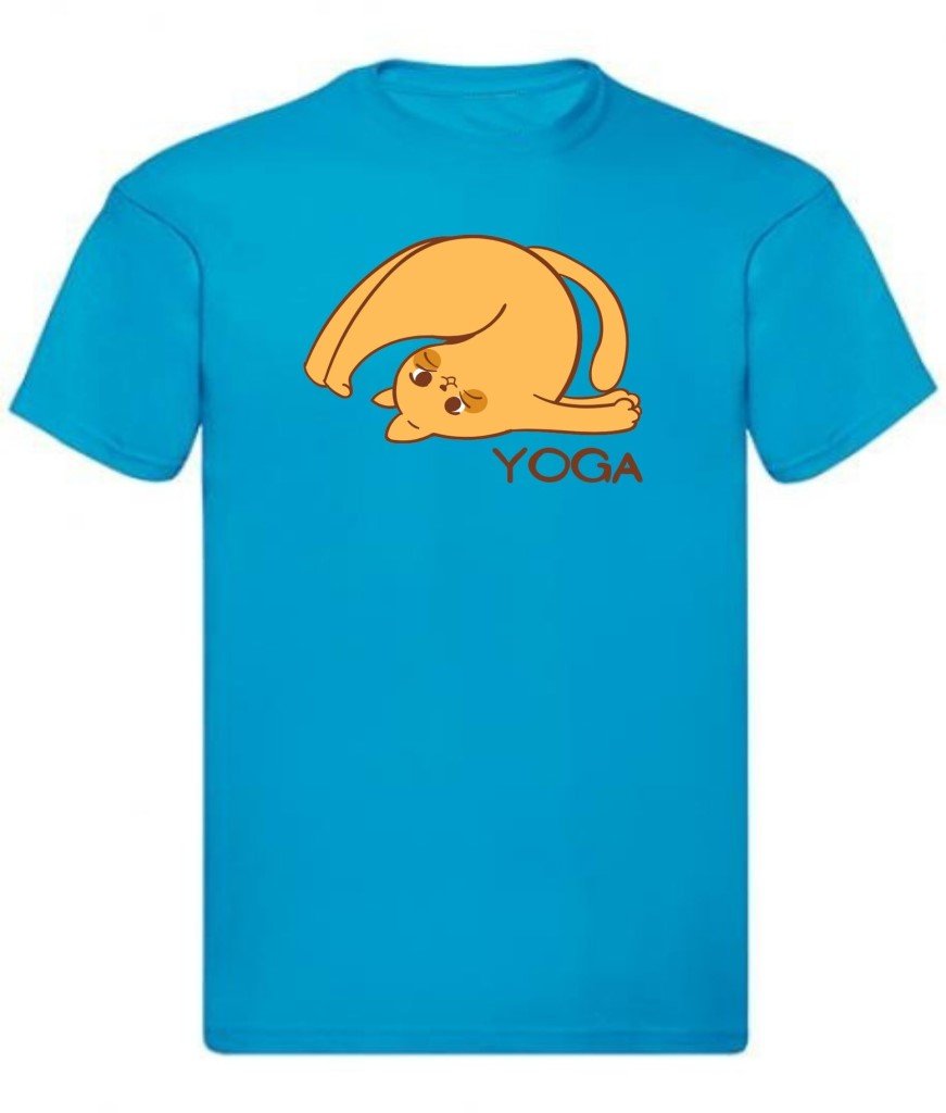 Balldiri T-Shirt Herren Yoga Relax Wellness S bis 5XL - azurblau - Balldiri