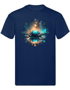 Balldiri T-Shirt Herren Yoga Wellness Lotusblume S bis 5XL - navy - Balldiri