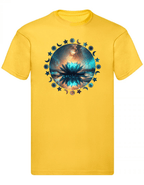 Balldiri T-Shirt Herren Yoga Wellness Lotusblume S bis 5XL - gelb - Balldiri