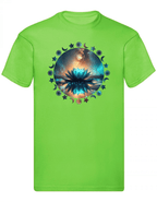 Balldiri T-Shirt Herren Yoga Wellness Lotusblume S bis 5XL - hellgrün - Balldiri