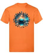 Balldiri T-Shirt Herren Yoga Wellness Lotusblume S bis 5XL - orange - Balldiri