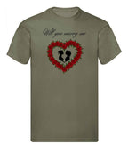 Balldiri T-Shirt LGBTQ Heiratsantrag S bis 5XL - olivegrün - Balldiri
