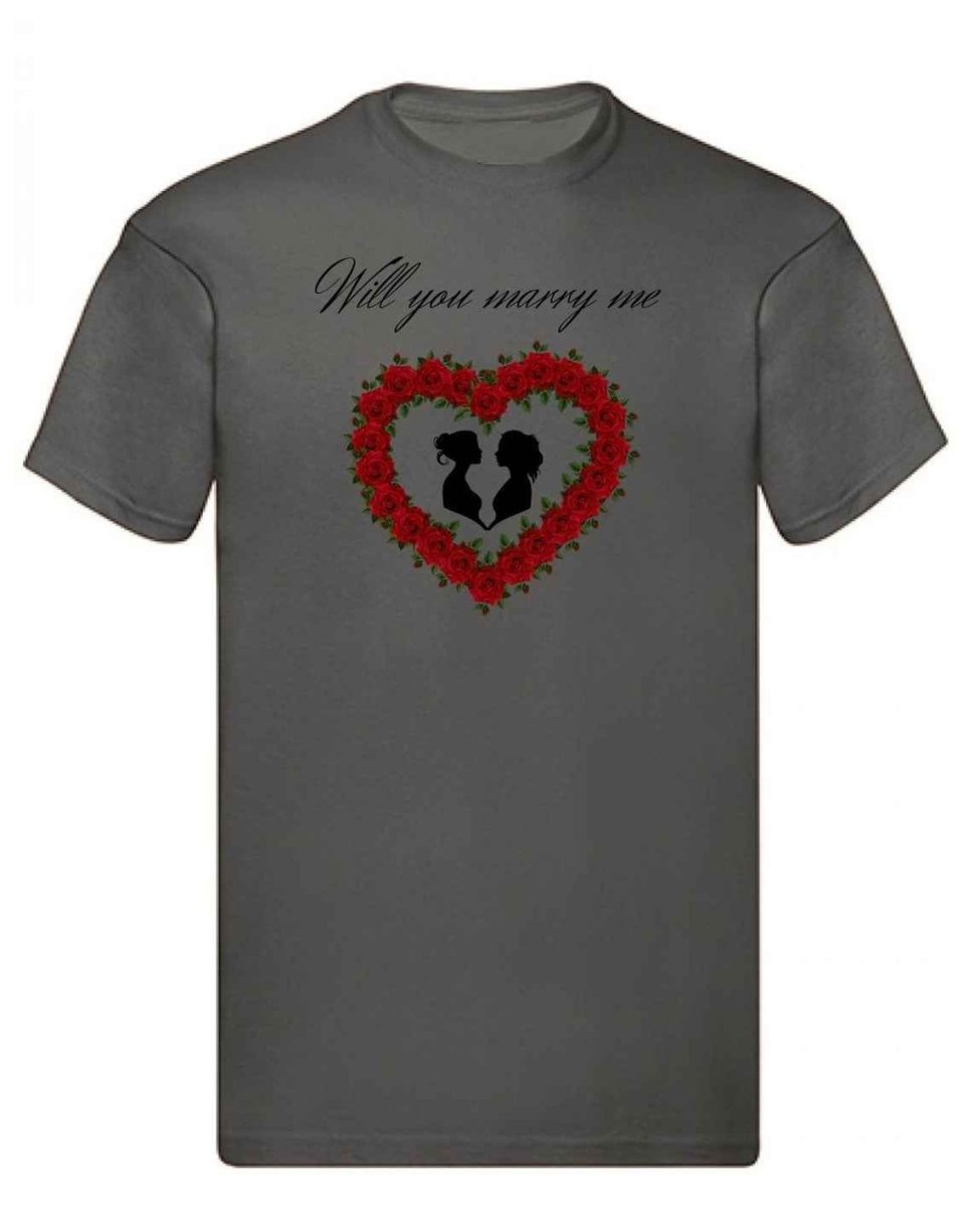 Balldiri T-Shirt LGBTQ Heiratsantrag S bis 5XL - anthrazit - Balldiri