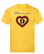 Balldiri T-Shirt LGBTQ Heiratsantrag S bis 5XL - gelb - Balldiri