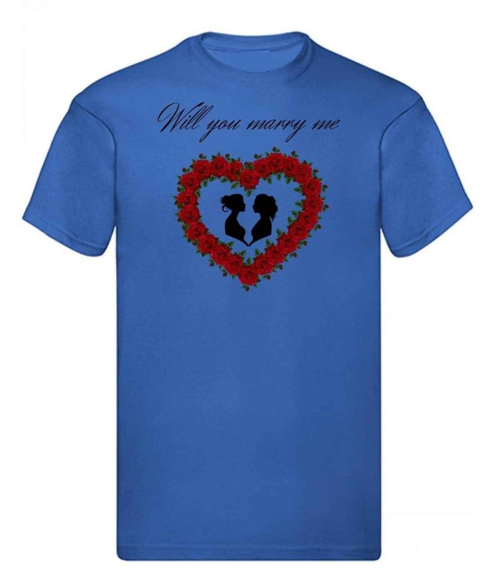 Balldiri T-Shirt LGBTQ Heiratsantrag S bis 5XL - weiß - Balldiri