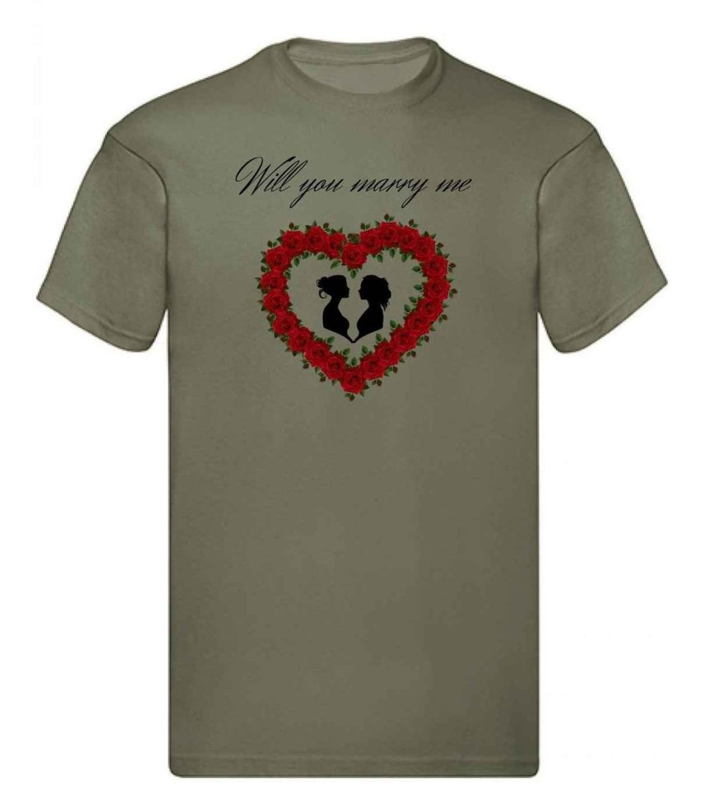 Balldiri T-Shirt LGBTQ Heiratsantrag S bis 5XL - weiß - Balldiri