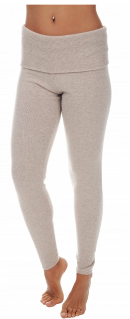 Balldiri 100% Kaschmir Damen Leggins mit Breiten Bund 2-fädig - Balldiri & Windhound