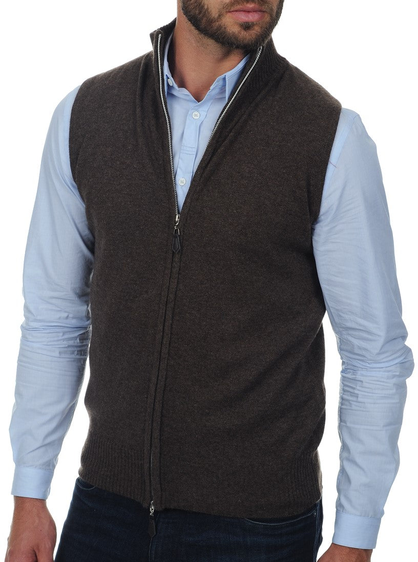 Balldiri 100% Kaschmir Herren Kurzarm Weste mit Stehkragen 2-fädig - Balldiri & Windhound